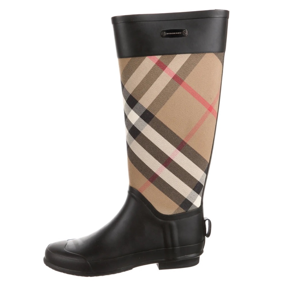 Burberry House Check Pattern Rubber Rain Boots